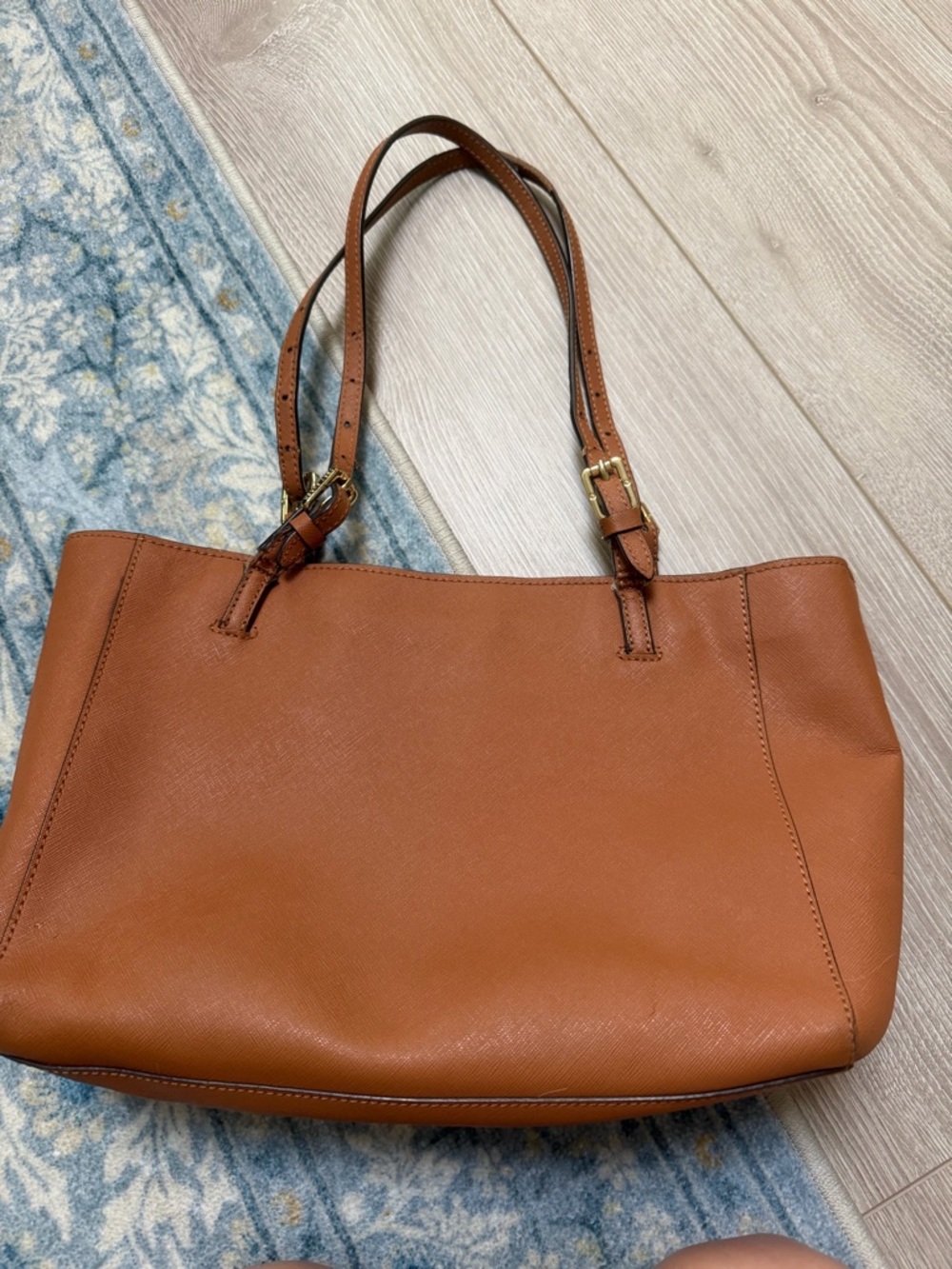 Tory Burch York Buckle Tote leather classic staple workwear gold preppy original - Picture 6 of 9